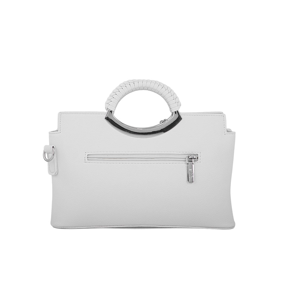 White Formal Hand Bag For Women P36165