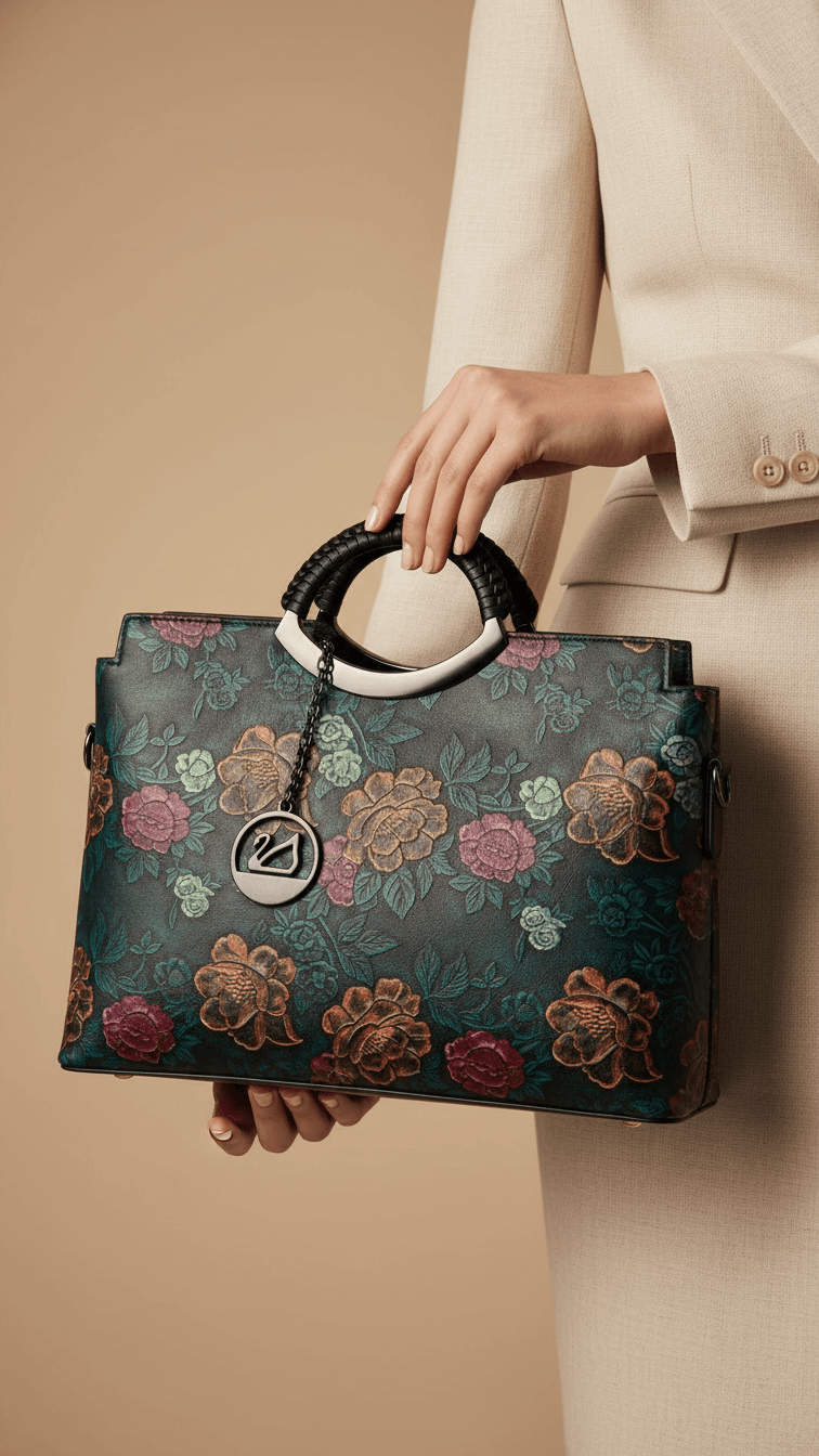 Green Formal Hand Bag P36169