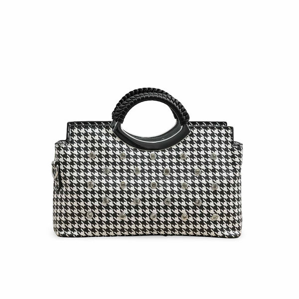 White Formal Hand Bag P36187