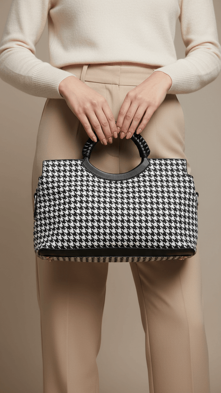 White Formal Hand Bag P36189