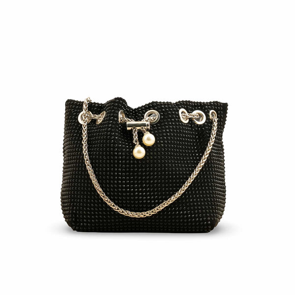 Black Fancy Clutch P36193