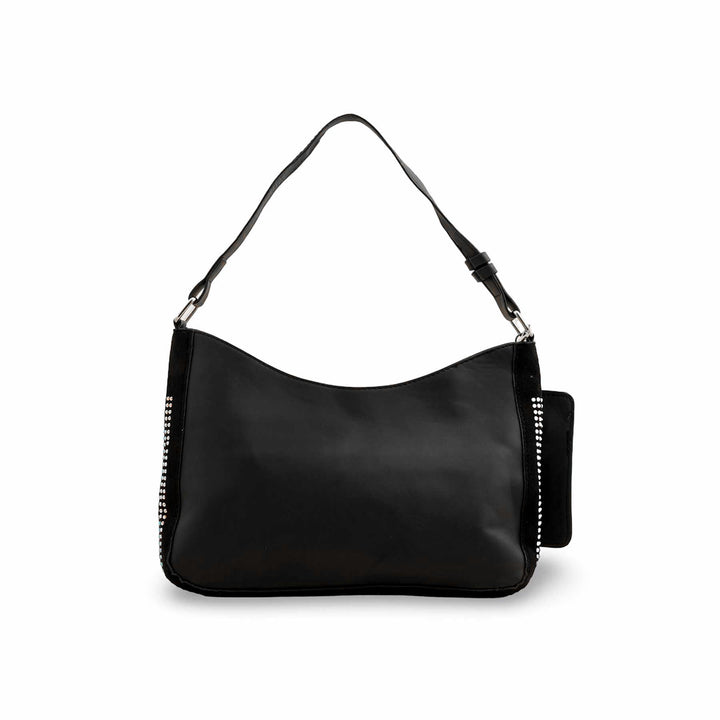 Black Fancy Hand Bag For Ladies P36196
