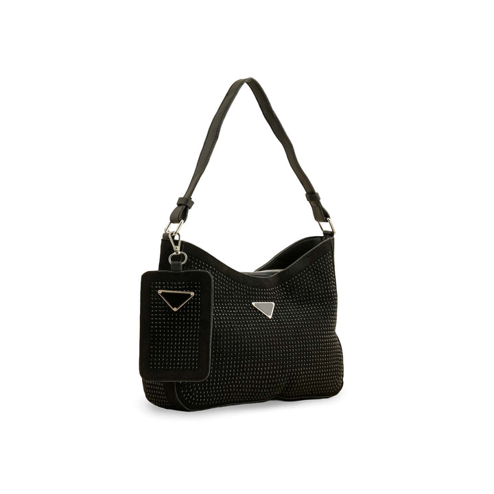 Black Fancy Hand Bag For Ladies P36196