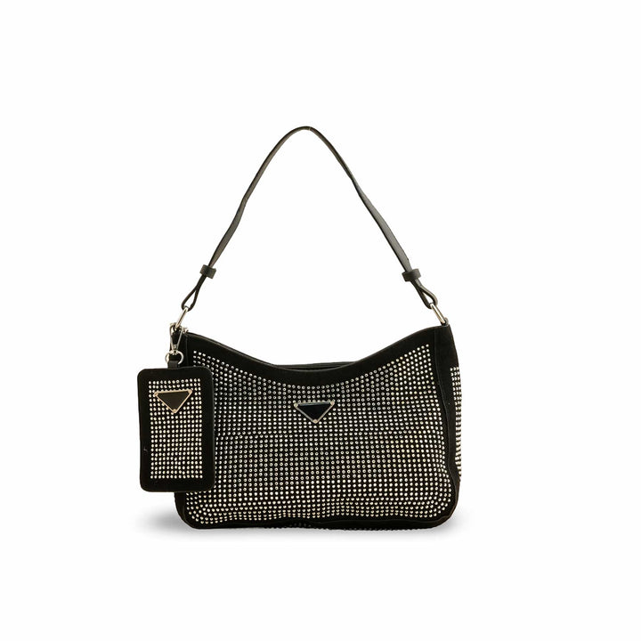 Silver Fancy Hand Bag For Ladies P36196