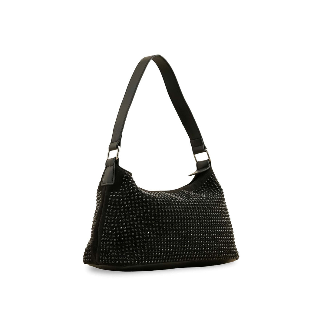 Black Fancy Hand Bag For Ladies P36197