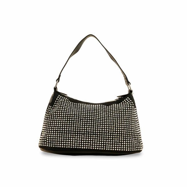 Silver Fancy Hand Bag For Ladies P36197
