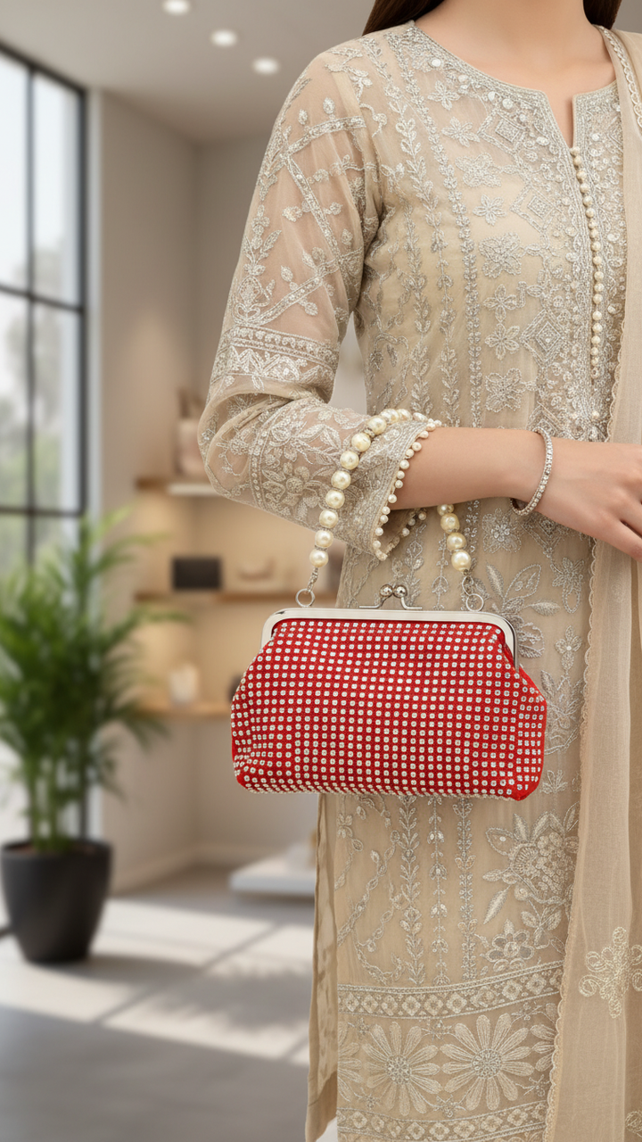 Red Fancy Clutch P36203