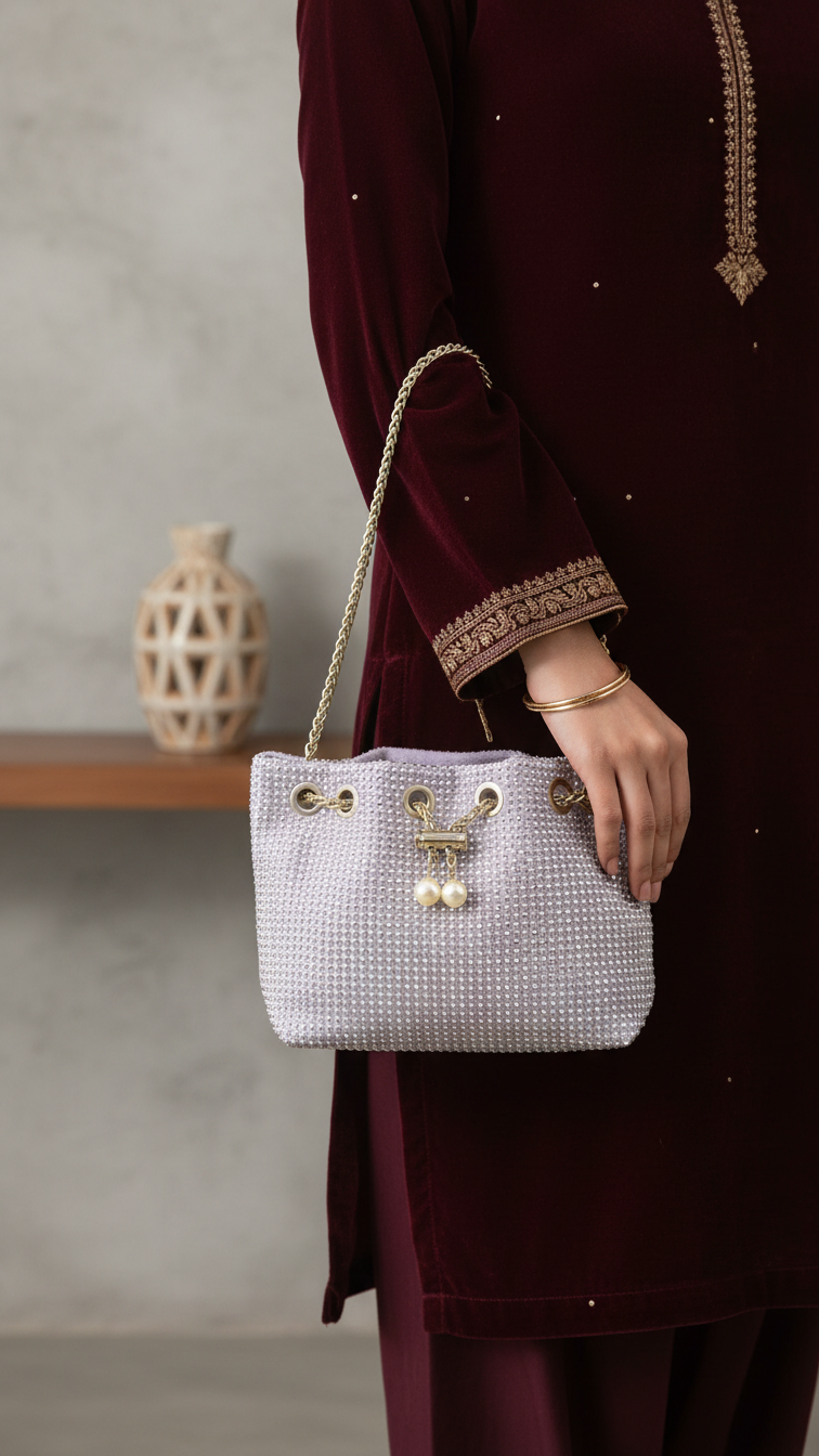 Purple Fancy Clutch P36204