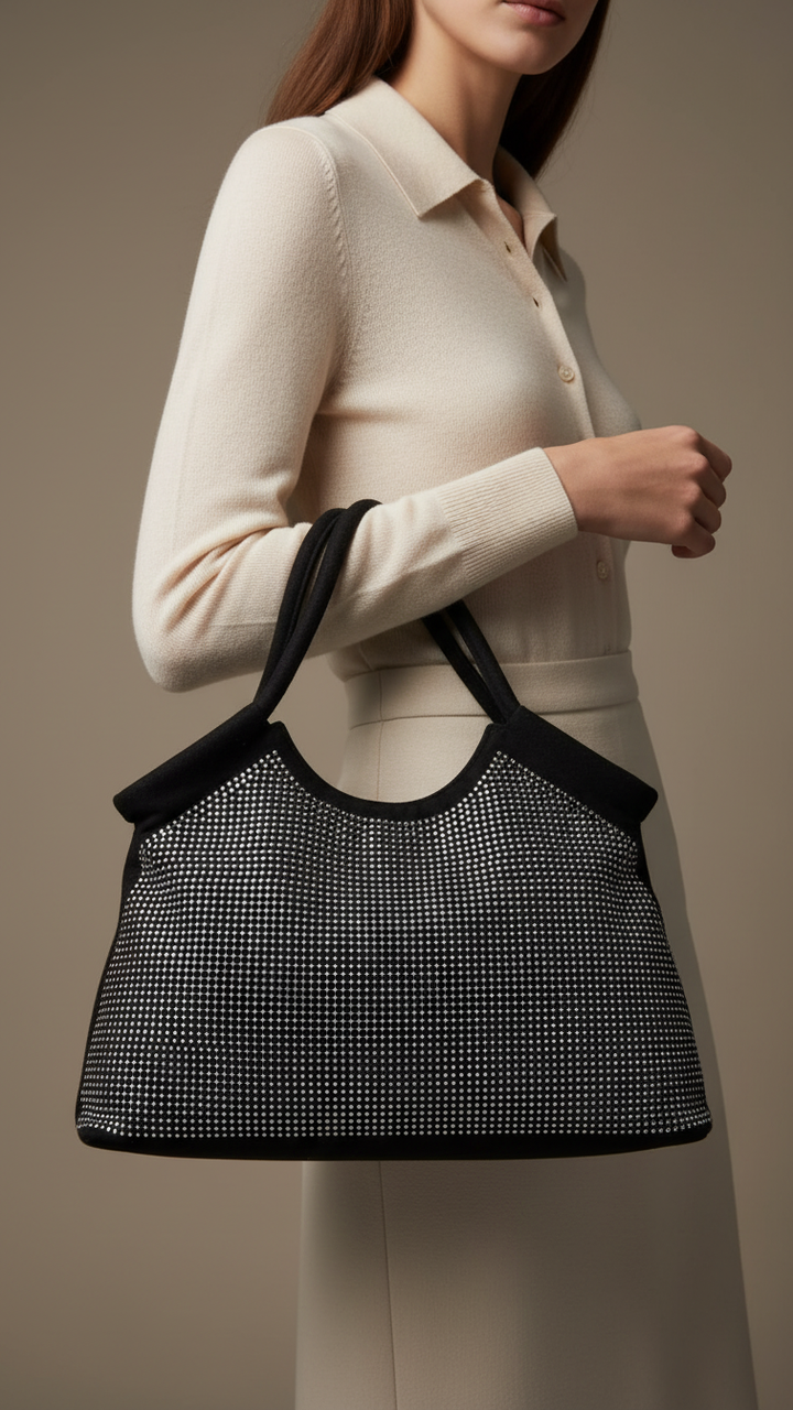 Silver Fancy Hand Bag P36206