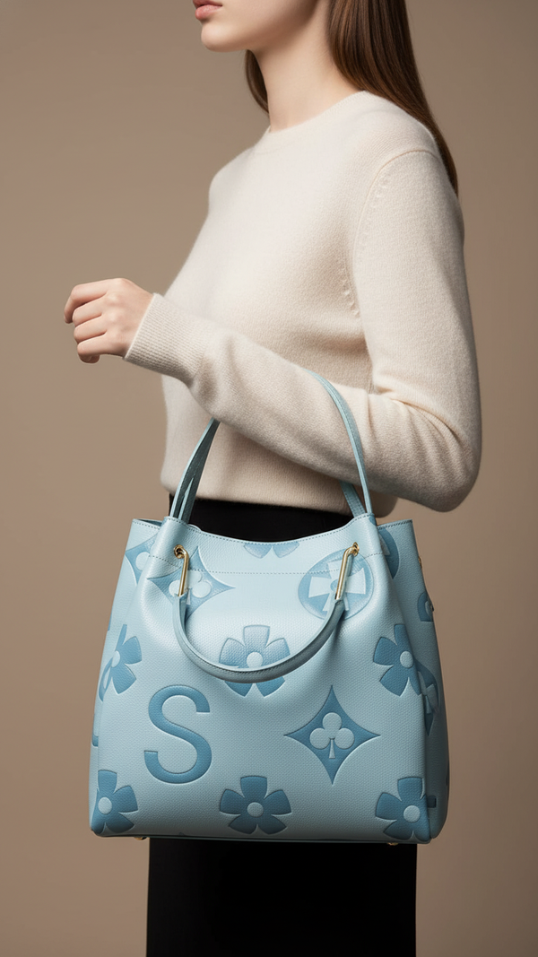Sky Blue Formal Hand Bag For Women P36220