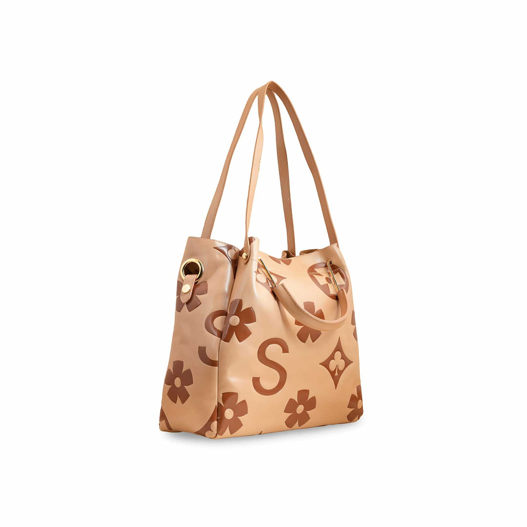Khaki Formal Hand Bag For Women P36220