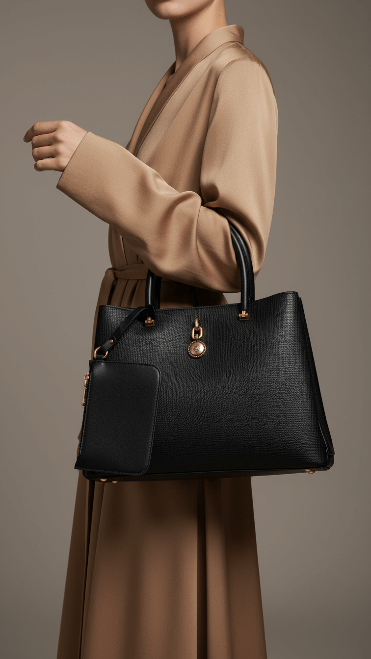 Black Formal Hand Bag P36221