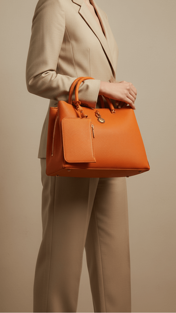 Orange Formal Hand Bag P36221