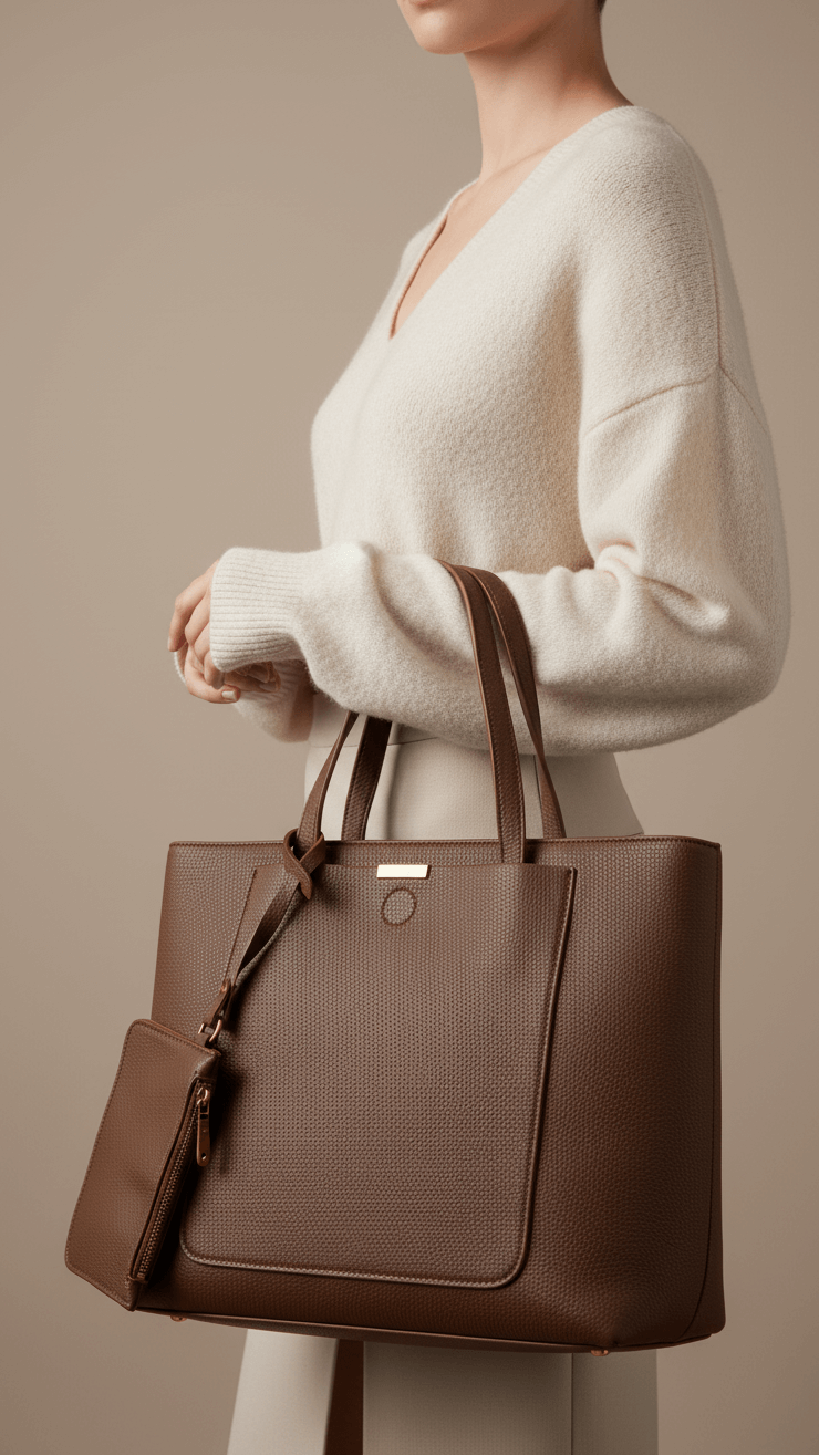 Brown Women Formal Shoulder Bag P36222