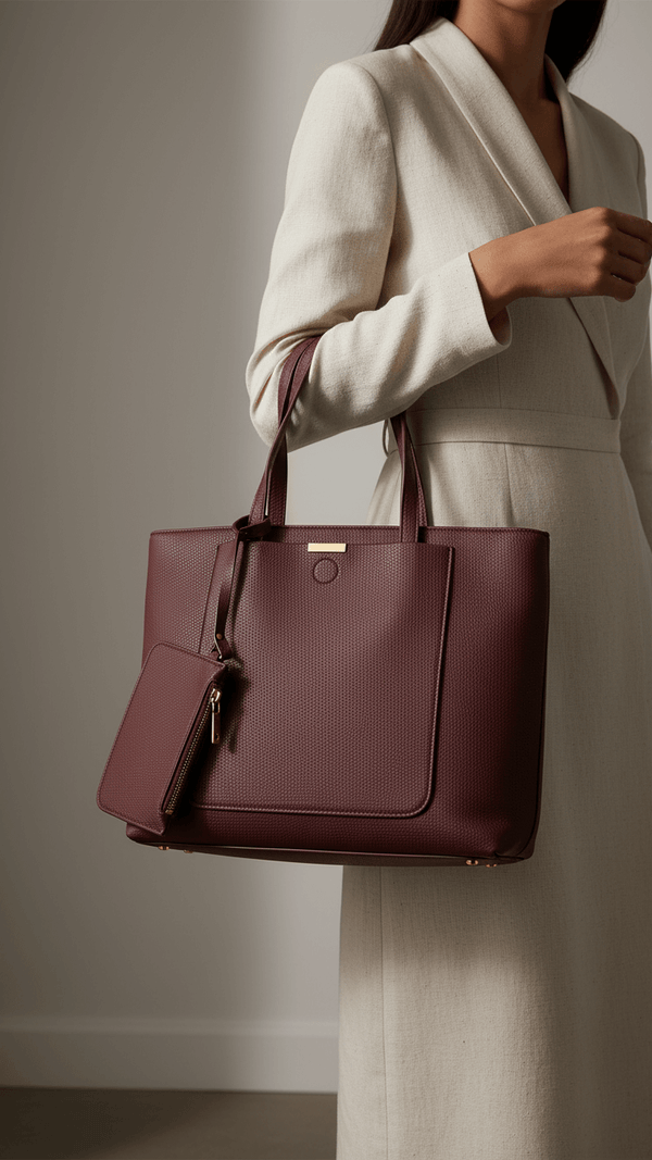 Burgundy Women Formal Shoulder Bag P36222