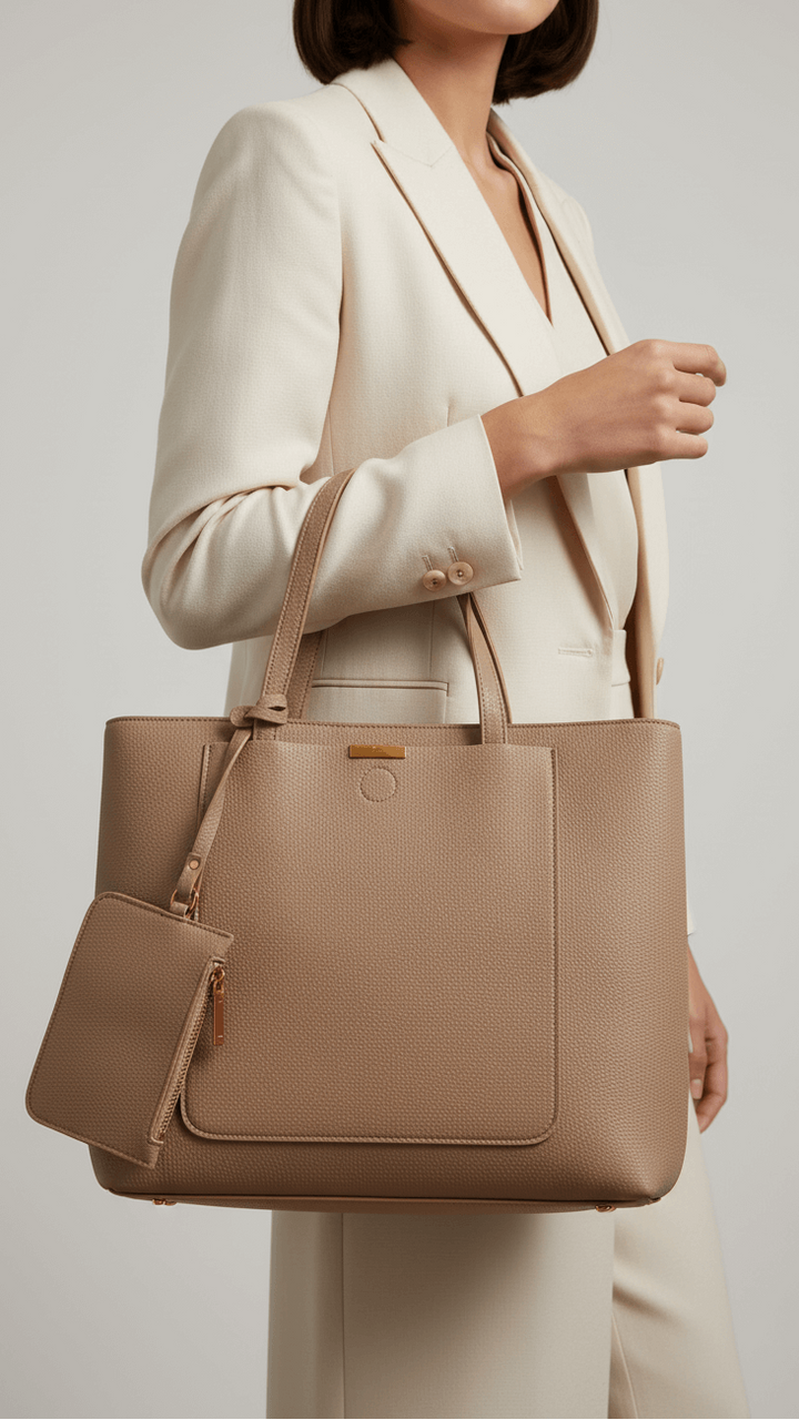 Khaki Women Formal Shoulder Bag P36222