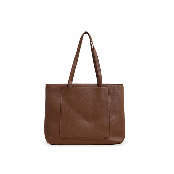 Brown Women Formal Shoulder Bag P36222