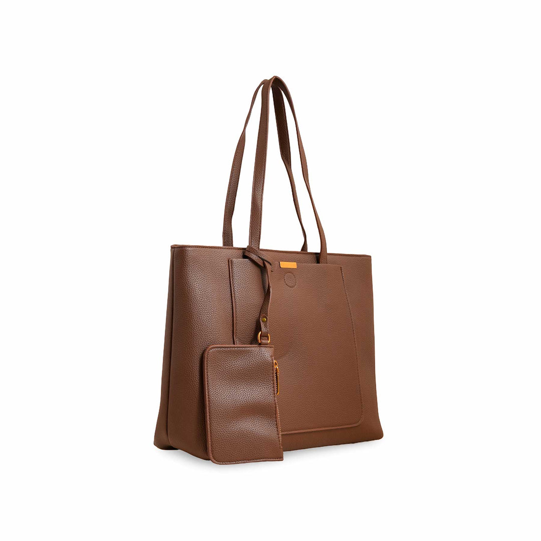 Brown Women Formal Shoulder Bag P36222