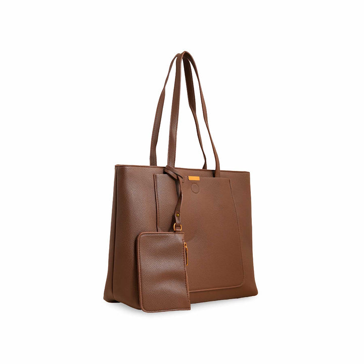 Brown Women Formal Shoulder Bag P36222