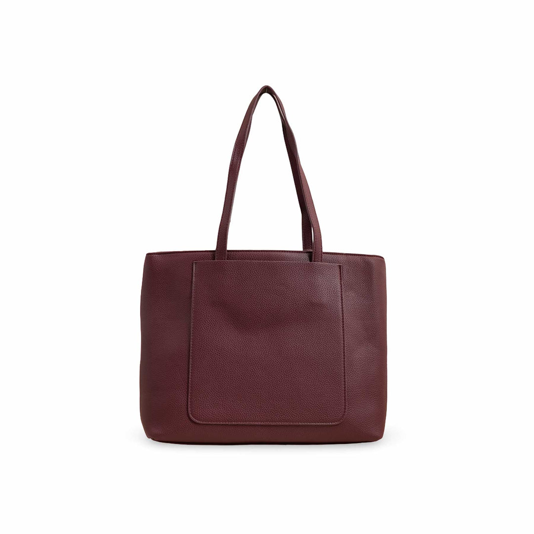 Burgundy Women Formal Shoulder Bag P36222