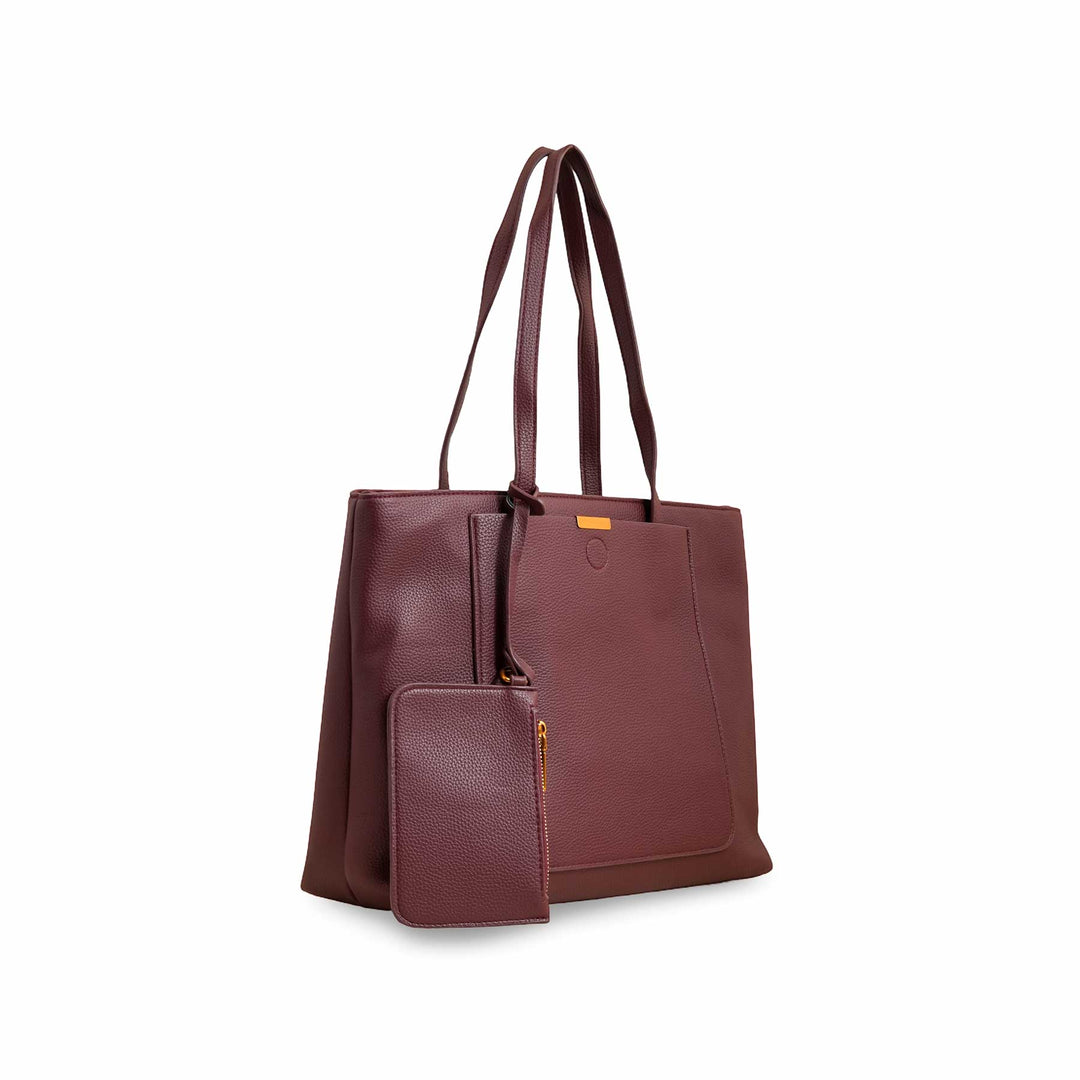 Burgundy Women Formal Shoulder Bag P36222