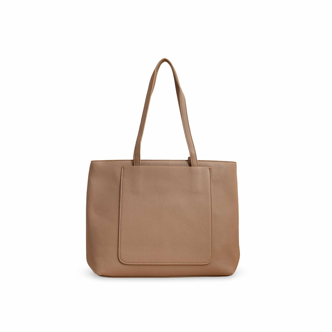 Khaki Women Formal Shoulder Bag P36222