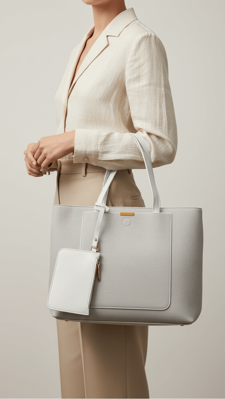 Grey Women Formal Shoulder Bag P36227