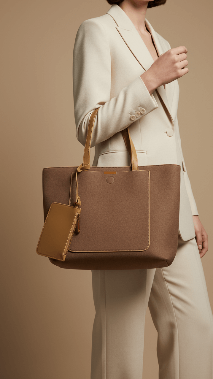 Khaki Women Formal Shoulder Bag P36227