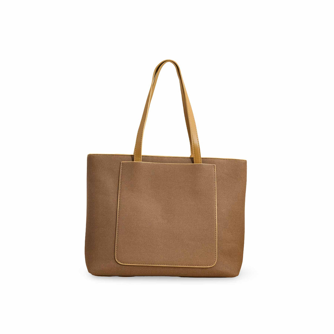 Khaki Women Formal Shoulder Bag P36227