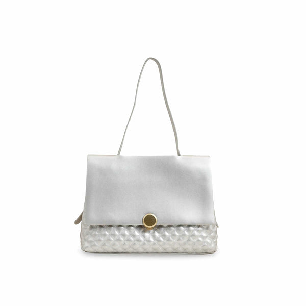 Grey Women Formal Shoulder Bag P36230