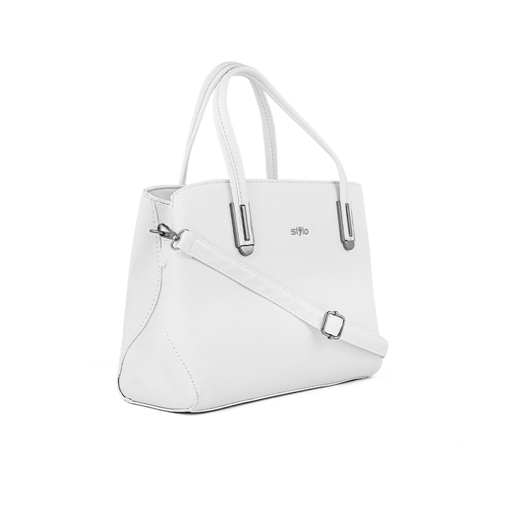 White Formal Hand Bag P36238