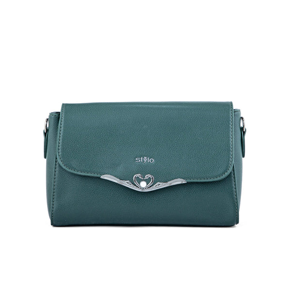 Green Women Formal Shoulder Bag P36240
