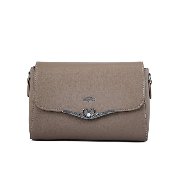 Khaki Women Formal Shoulder Bag P36240
