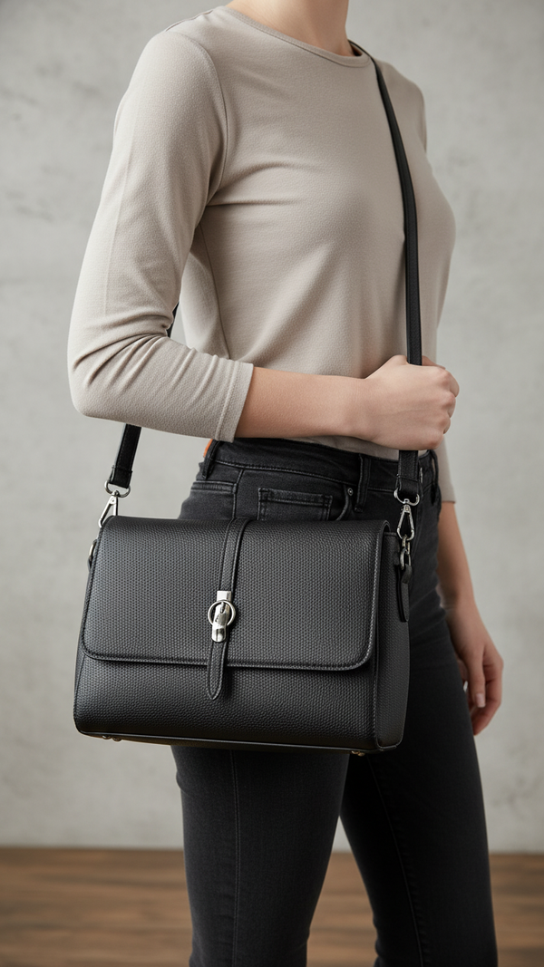 Black Formal Shoulder Bag P36241