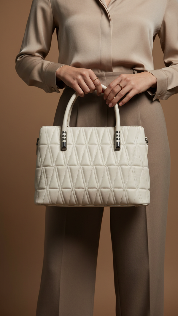 Beige Formal Hand Bag P36245