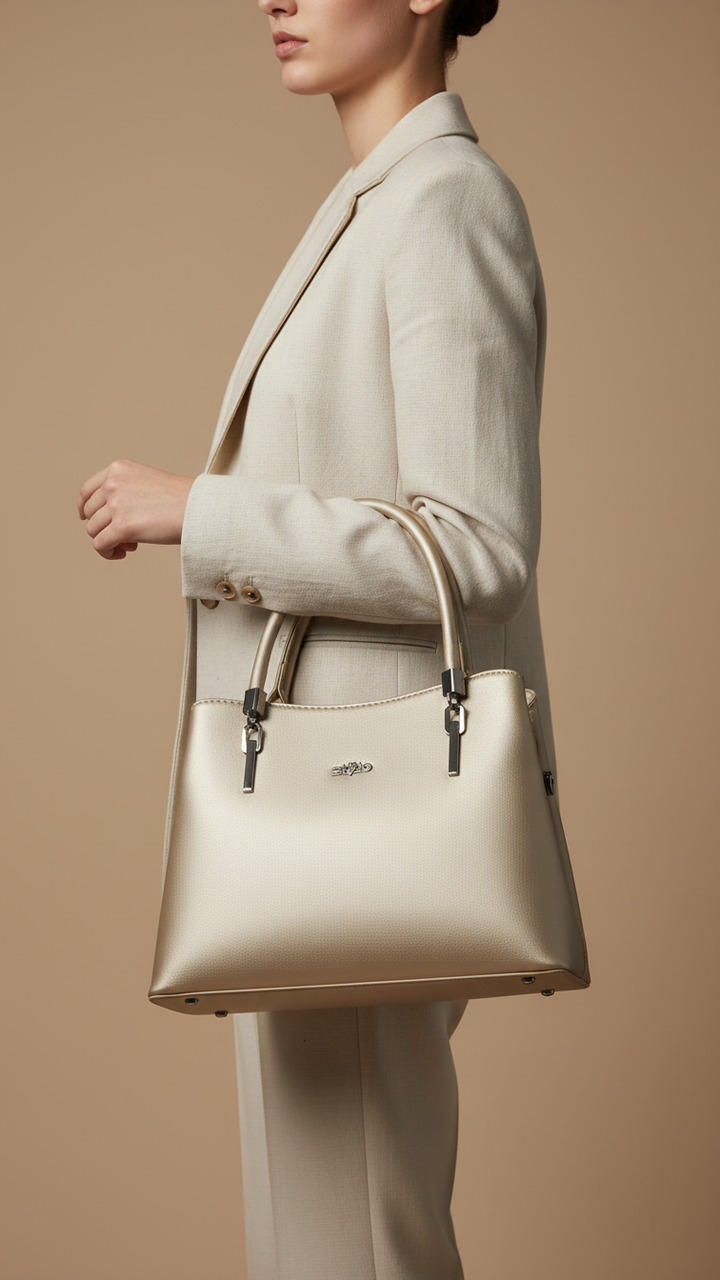 Golden Formal Hand Bag P36247