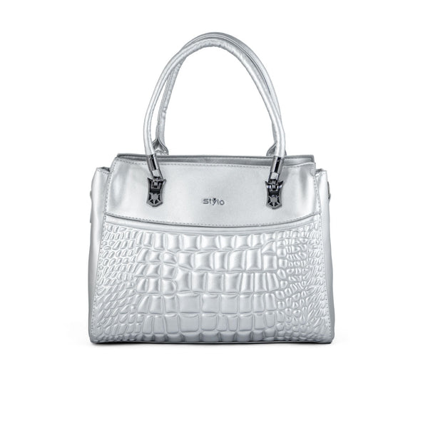 Silver Formal Hand Bag P36248
