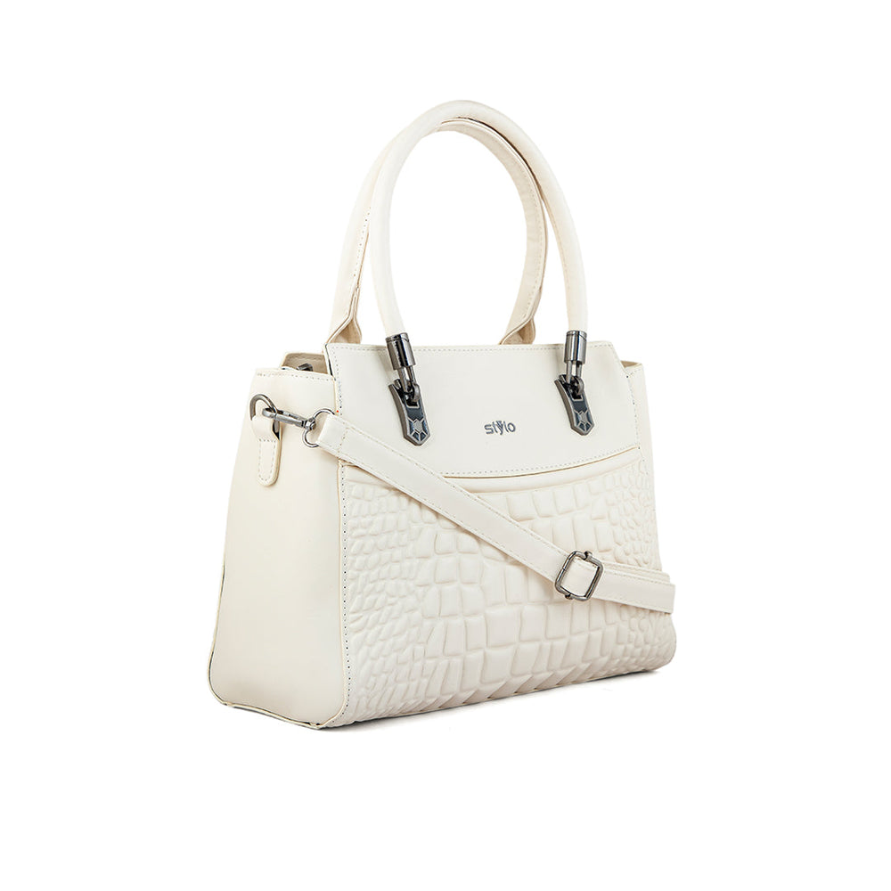 Beige Formal Hand Bag P36248