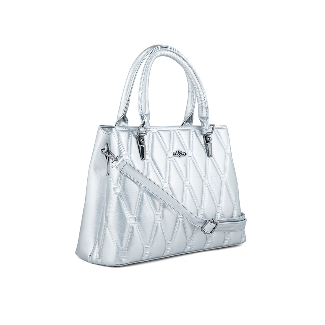 Silver Formal Hand Bag P36249