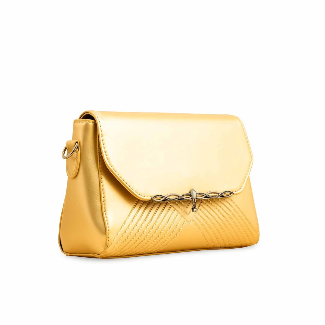 Golden Formal Shoulder Bag For Women P36251