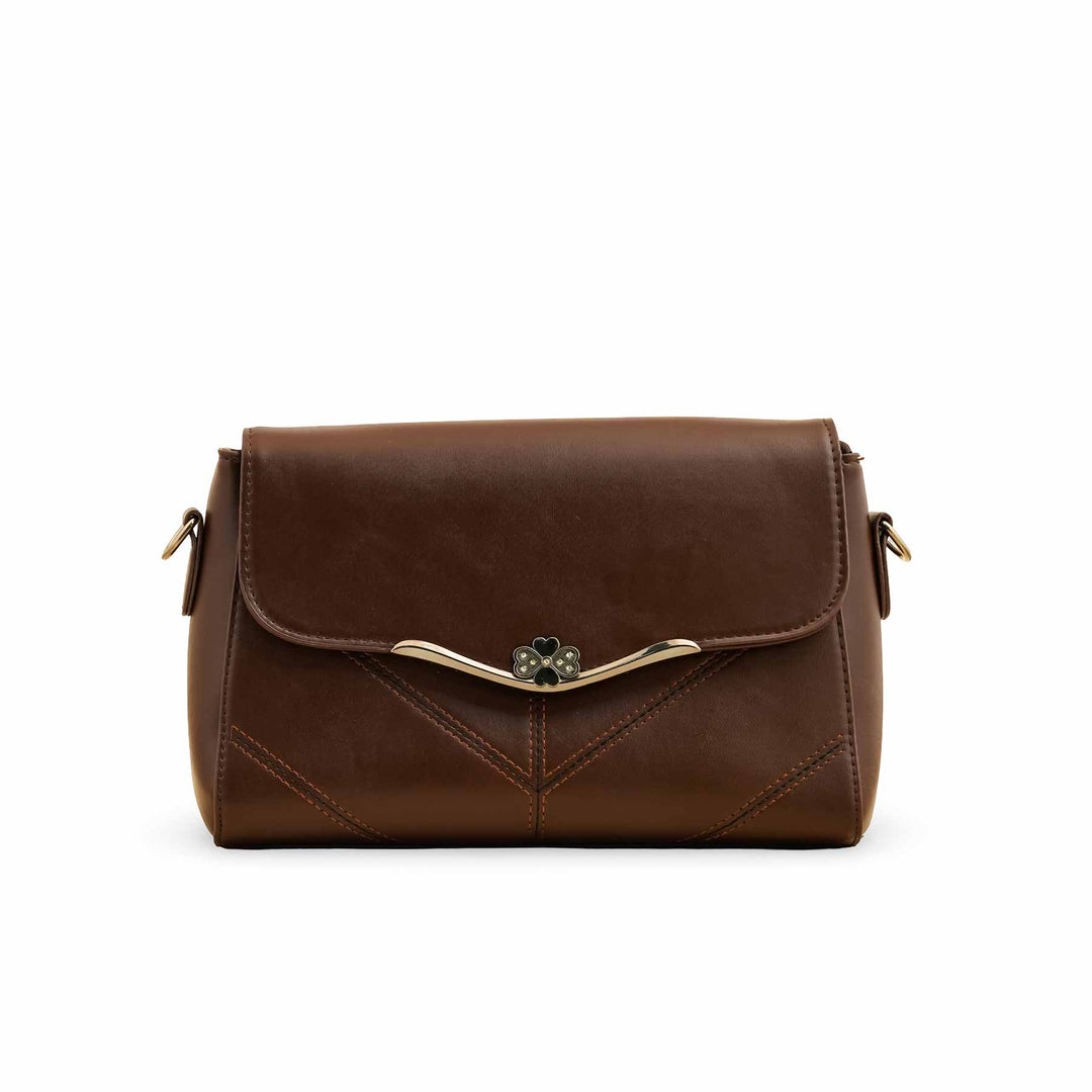 Brown Formal Shoulder Bag For Women P36252