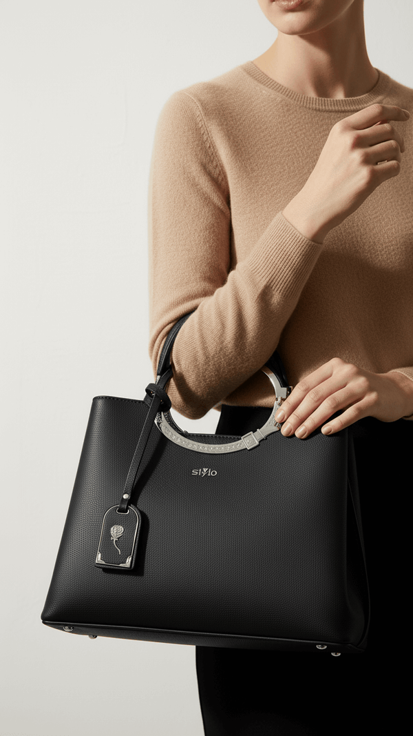 Black Formal Hand Bag P36255