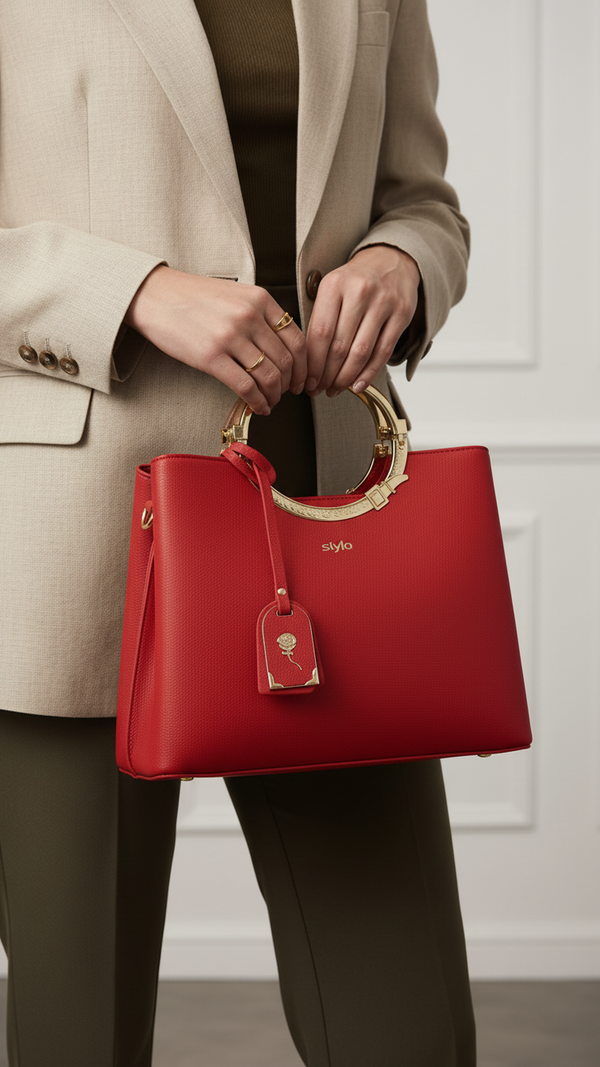 Red Formal Hand Bag P36255