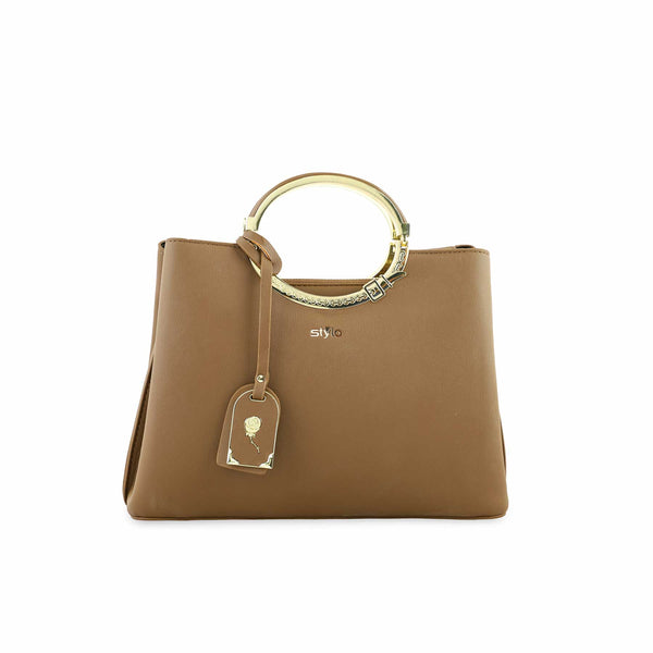 Khaki Formal Hand Bag P36255