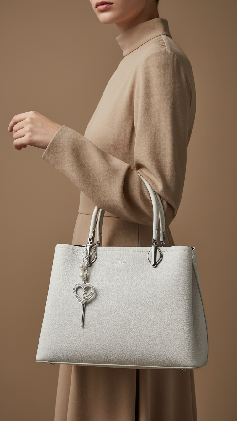 White Formal Hand Bag P36256