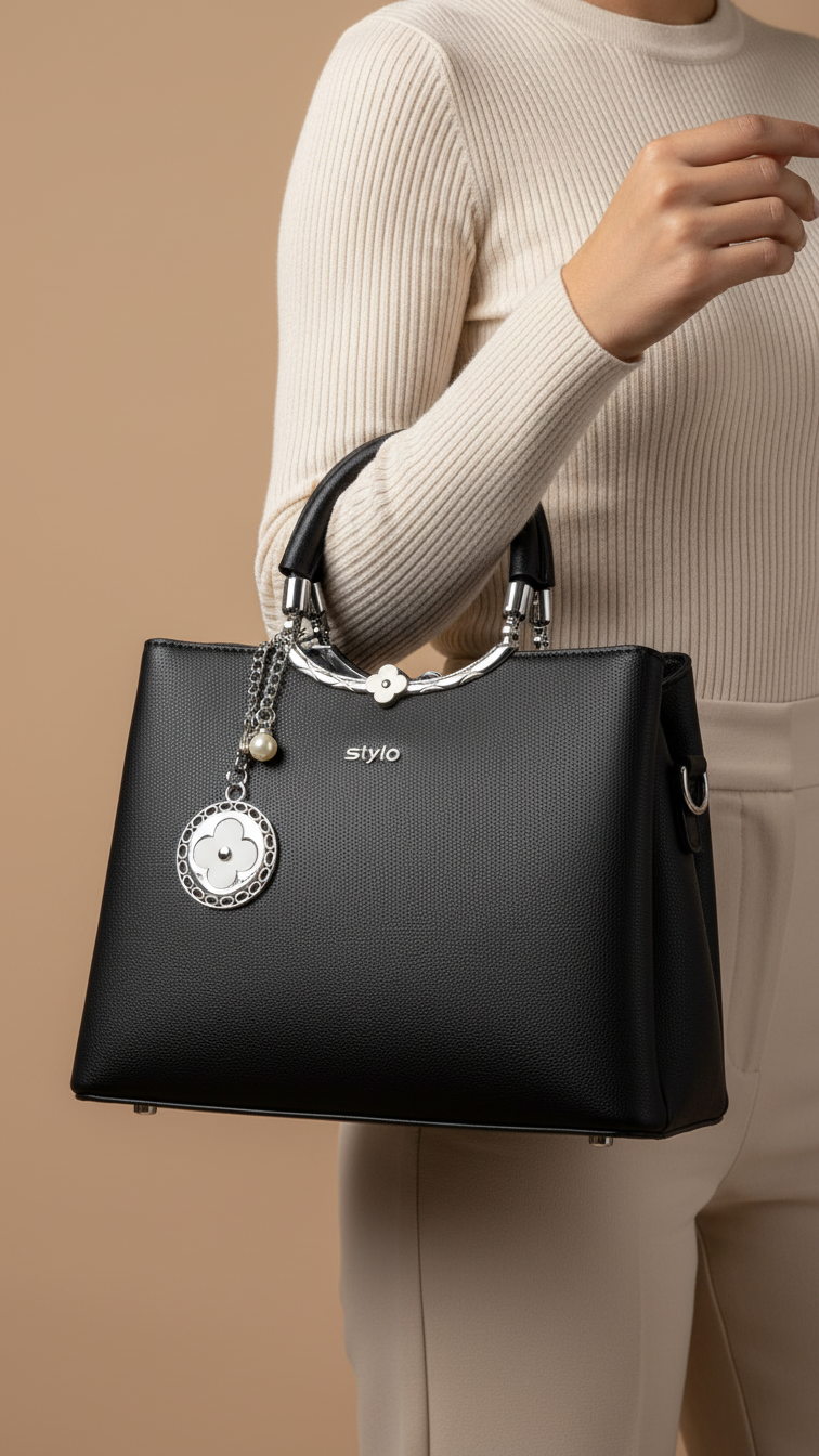 Black Formal Hand Bag P36257