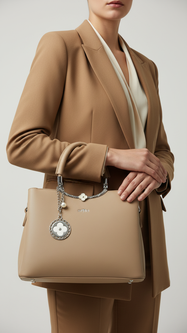 Khaki Formal Hand Bag P36257