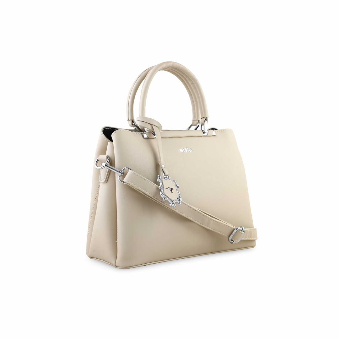 White Formal Hand Bag P36259