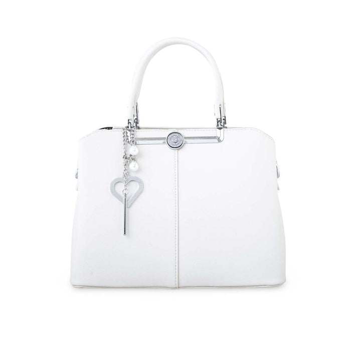 White Formal Hand Bag P36261
