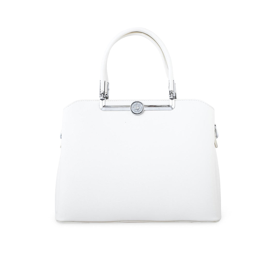 White Formal Hand Bag P36261